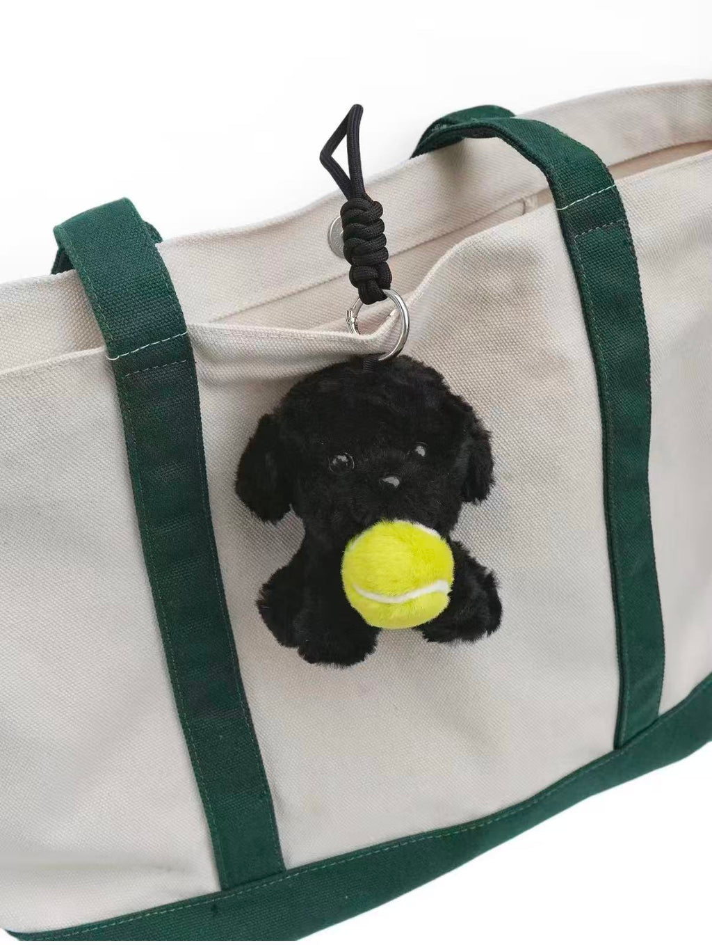 Midnight Tennis Pup Keychain