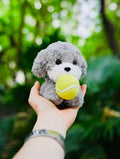 Gray Tennis Puppy Plush